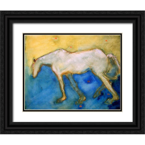 Horse 2 Black Ornate Wood Framed Art Print with Double Matting by Hoffman, Kate