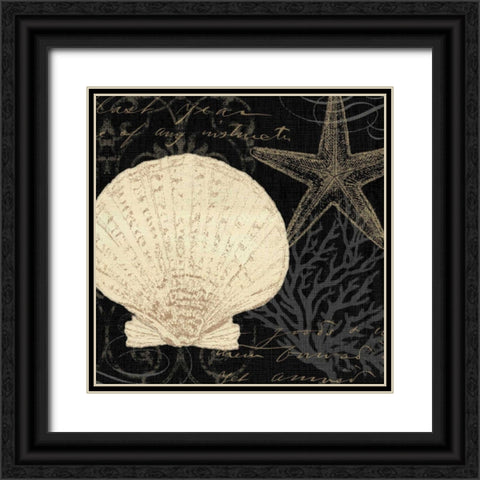 Coastal Moonlight II Black Ornate Wood Framed Art Print with Double Matting by Pela Studio