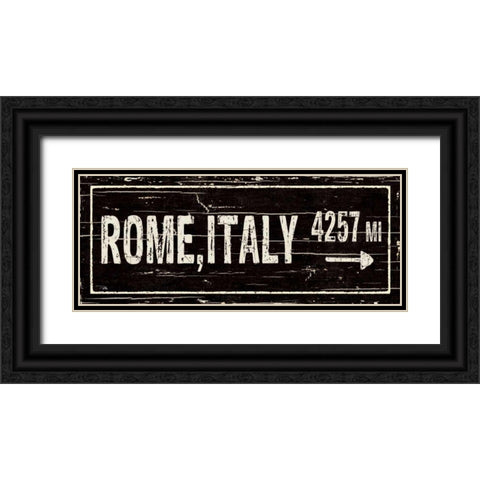 Destination Signs III Black Ornate Wood Framed Art Print with Double Matting by Pela Studio