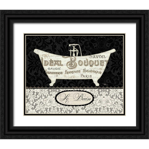 French Lace I Black Ornate Wood Framed Art Print with Double Matting by Pela Studio