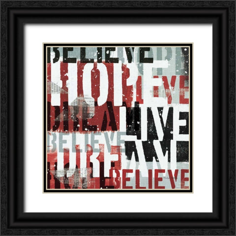 Live the Dream Black and White II Black Ornate Wood Framed Art Print with Double Matting by Mullan, Michael