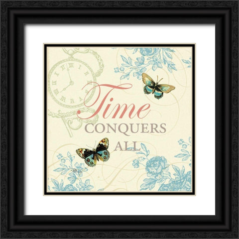 Time Flies II Black Ornate Wood Framed Art Print with Double Matting by Pela Studio