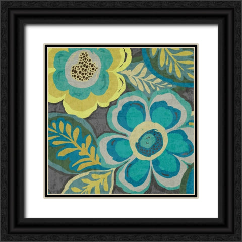 Floral Assortment III Black Ornate Wood Framed Art Print with Double Matting by Wild Apple Portfolio