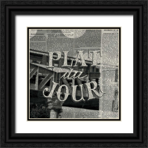 Plat du Jour Black Ornate Wood Framed Art Print with Double Matting by Olivier, Marc