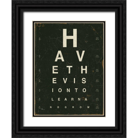 Eye Chart IV Black Ornate Wood Framed Art Print with Double Matting by Pela Studio