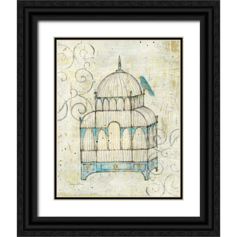 Bird Cage II Black Ornate Wood Framed Art Print with Double Matting by Tillmon, Avery