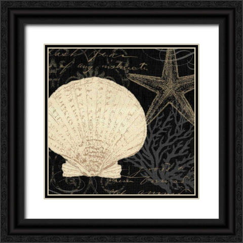 Coastal Moonlight II Black Ornate Wood Framed Art Print with Double Matting by Pela Studio