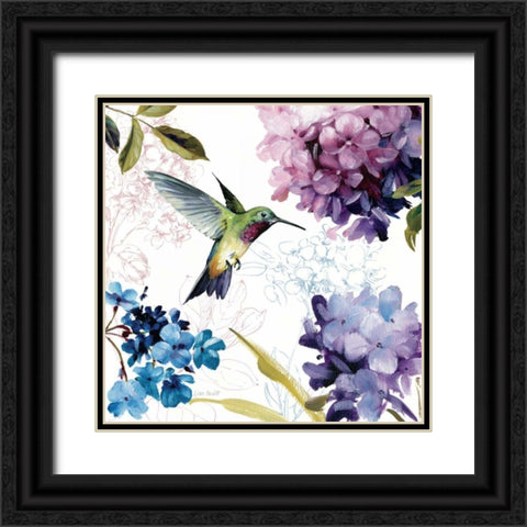 Spring Nectar Square II Black Ornate Wood Framed Art Print with Double Matting by Audit, Lisa