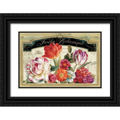 Garden View I Black Ornate Wood Framed Art Print with Double Matting by Audit, Lisa