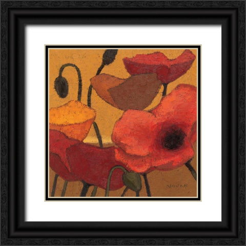 Poppy Curry II Black Ornate Wood Framed Art Print with Double Matting by Novak, Shirley