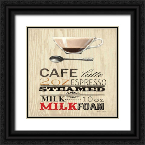 Cafe Latte Black Ornate Wood Framed Art Print with Double Matting by Fabiano, Marco