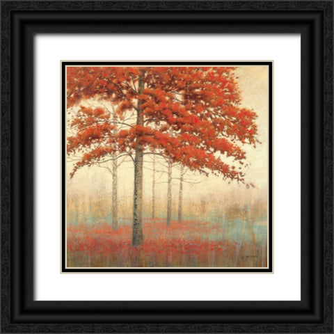 Autumn Trees II Black Ornate Wood Framed Art Print with Double Matting by Wiens, James