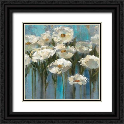 Anemones by the Lake Black Ornate Wood Framed Art Print with Double Matting by Vassileva, Silvia