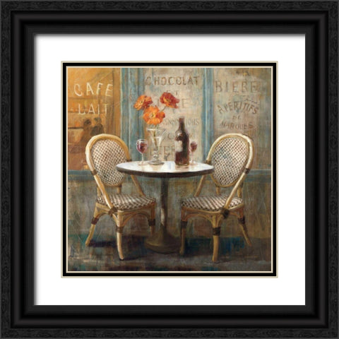 Meet Me at Le Cafe I Black Ornate Wood Framed Art Print with Double Matting by Nai, Danhui