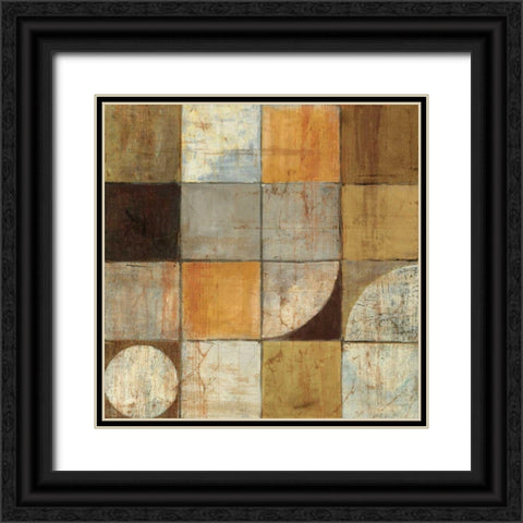 Tango Square I Neutral Black Ornate Wood Framed Art Print with Double Matting by Schick, Mike