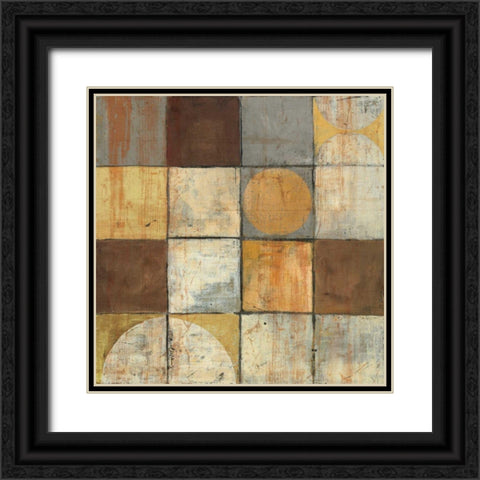 Tango Square II Neutral Black Ornate Wood Framed Art Print with Double Matting by Schick, Mike