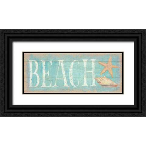 Pastel Beach Black Ornate Wood Framed Art Print with Double Matting by Brissonnet, Daphne