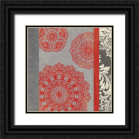 Contemporary Lace II Black Ornate Wood Framed Art Print with Double Matting by Hershey, Moira
