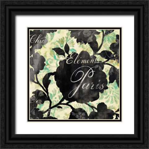 Paris Bloom II Black Ornate Wood Framed Art Print with Double Matting by Nai, Danhui