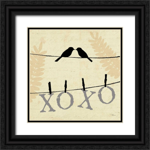Sweet Tweets III Black Ornate Wood Framed Art Print with Double Matting by Pela Studio