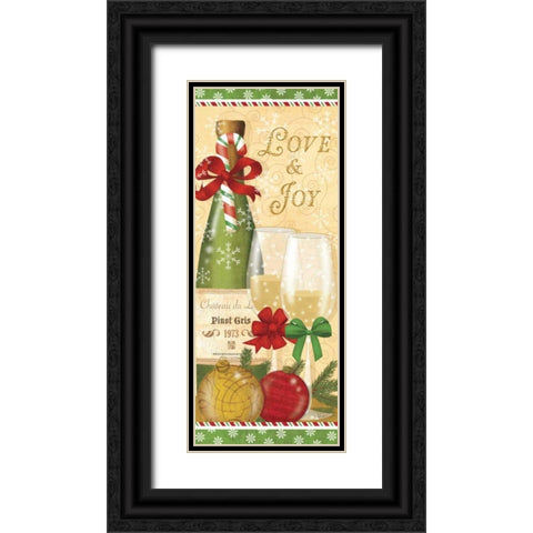Holiday Cheers III Black Ornate Wood Framed Art Print with Double Matting by Charron, Veronique