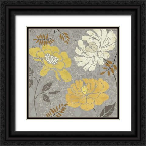 Morning Tones Gold I Black Ornate Wood Framed Art Print with Double Matting by Brissonnet, Daphne