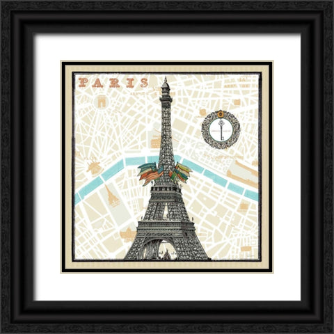 Monuments des Paris Eiffel Black Ornate Wood Framed Art Print with Double Matting by Schlabach, Sue