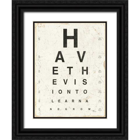 Eye Chart II Black Ornate Wood Framed Art Print with Double Matting by Pela Studio