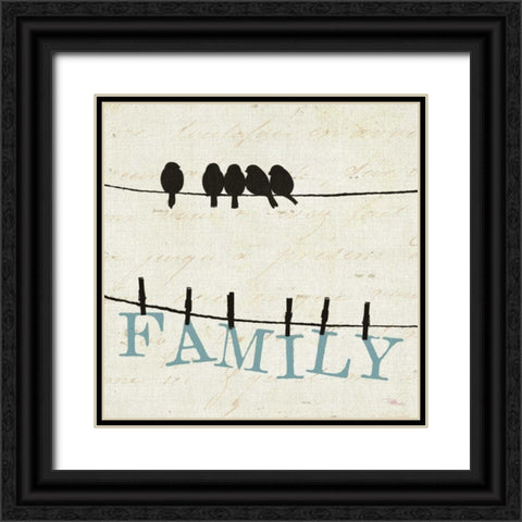 Bird Talk III Black Ornate Wood Framed Art Print with Double Matting by Pela Studio