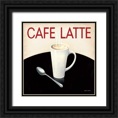 Cafe Moderne I Black Ornate Wood Framed Art Print with Double Matting by Fabiano, Marco