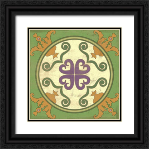 Fresh Herbs Tile I Black Ornate Wood Framed Art Print with Double Matting by Charron, Veronique