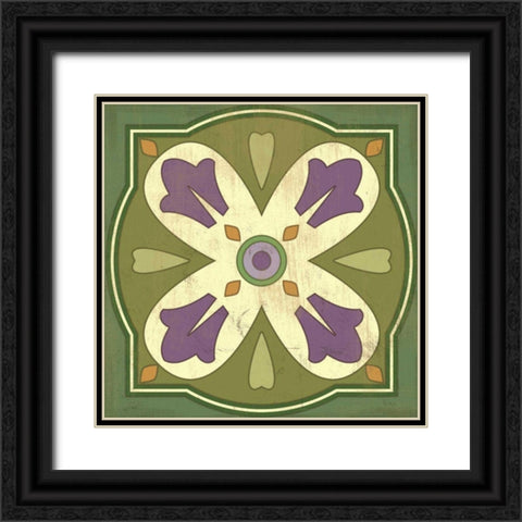 Fresh Herbs Tile III Black Ornate Wood Framed Art Print with Double Matting by Charron, Veronique