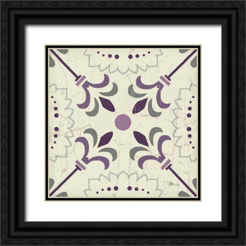 Lavender Glow Square II Black Ornate Wood Framed Art Print with Double Matting by Pela Studio