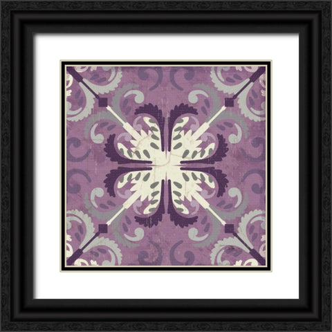 Lavender Glow Square III Black Ornate Wood Framed Art Print with Double Matting by Pela Studio