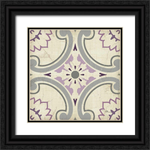 Lavender Glow Square XI Black Ornate Wood Framed Art Print with Double Matting by Pela Studio