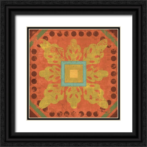 From India Square XII Black Ornate Wood Framed Art Print with Double Matting by Pela Studio