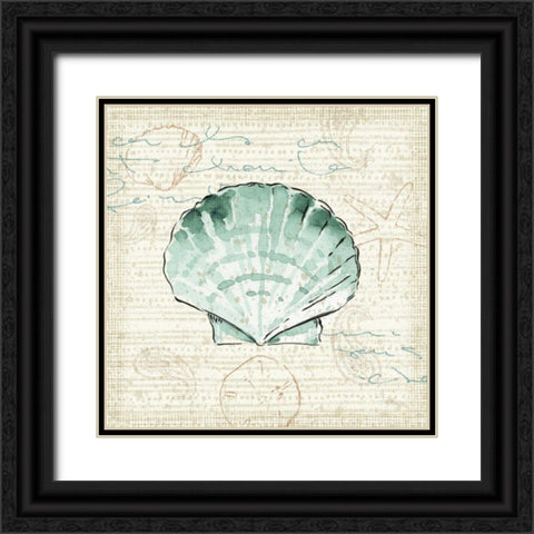Ocean Prints II Black Ornate Wood Framed Art Print with Double Matting by Pela Studio