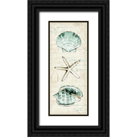 Ocean Prints V Black Ornate Wood Framed Art Print with Double Matting by Pela Studio