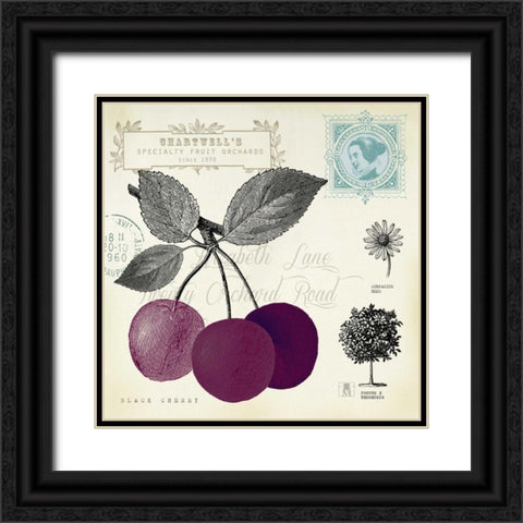 Cherry Notes Black Ornate Wood Framed Art Print with Double Matting by Studio Mousseau