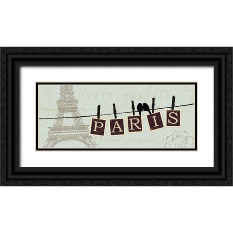 Migration I Black Ornate Wood Framed Art Print with Double Matting by Pela