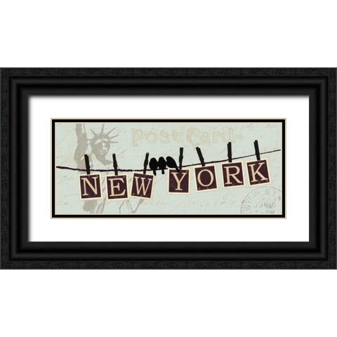 Migration III Black Ornate Wood Framed Art Print with Double Matting by Pela