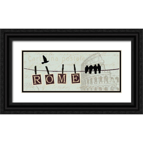 Migration IV Black Ornate Wood Framed Art Print with Double Matting by Pela
