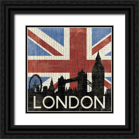 London Black Ornate Wood Framed Art Print with Double Matting by Hershey, Moira