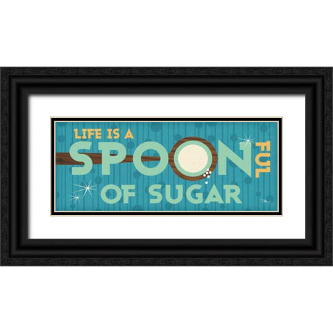 Kitchen It VIII Black Ornate Wood Framed Art Print with Double Matting by Pela Studio