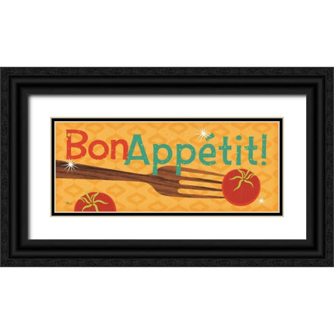 Kitchen It IX Black Ornate Wood Framed Art Print with Double Matting by Pela Studio