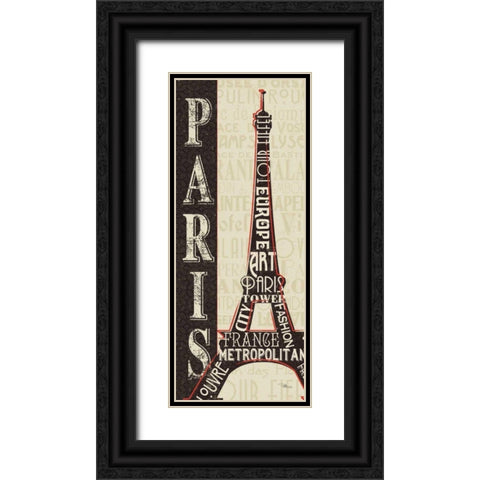 City Words I Black Ornate Wood Framed Art Print with Double Matting by Pela Studio