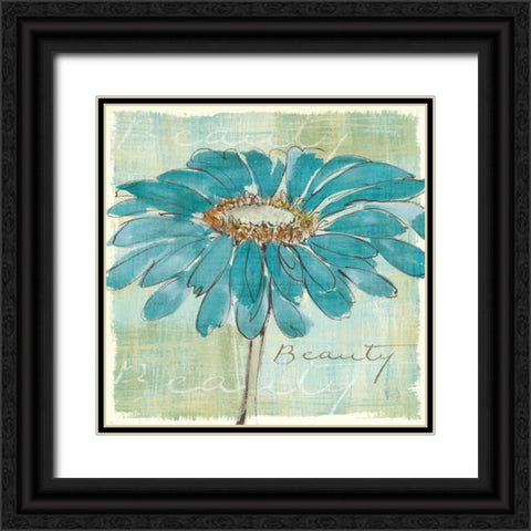 Spa Daisies I Black Ornate Wood Framed Art Print with Double Matting by Paschke, Chris
