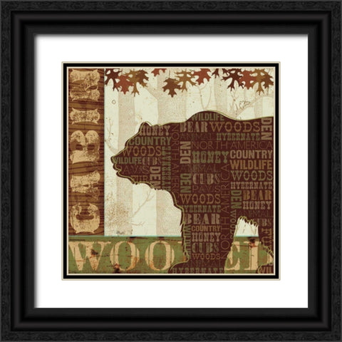 Woodland Words II Black Ornate Wood Framed Art Print with Double Matting by Pela Studio