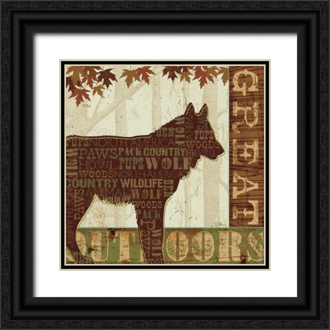 Woodland Words III Black Ornate Wood Framed Art Print with Double Matting by Pela Studio