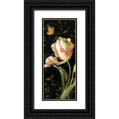 Jardin Paris Florals II Black Ornate Wood Framed Art Print with Double Matting by Nai, Danhui